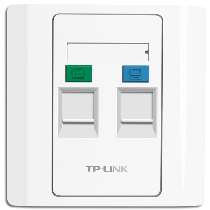TP-LINK TL-EF002 双口信息面板 简约设计，灵活拓展的网络基础组件